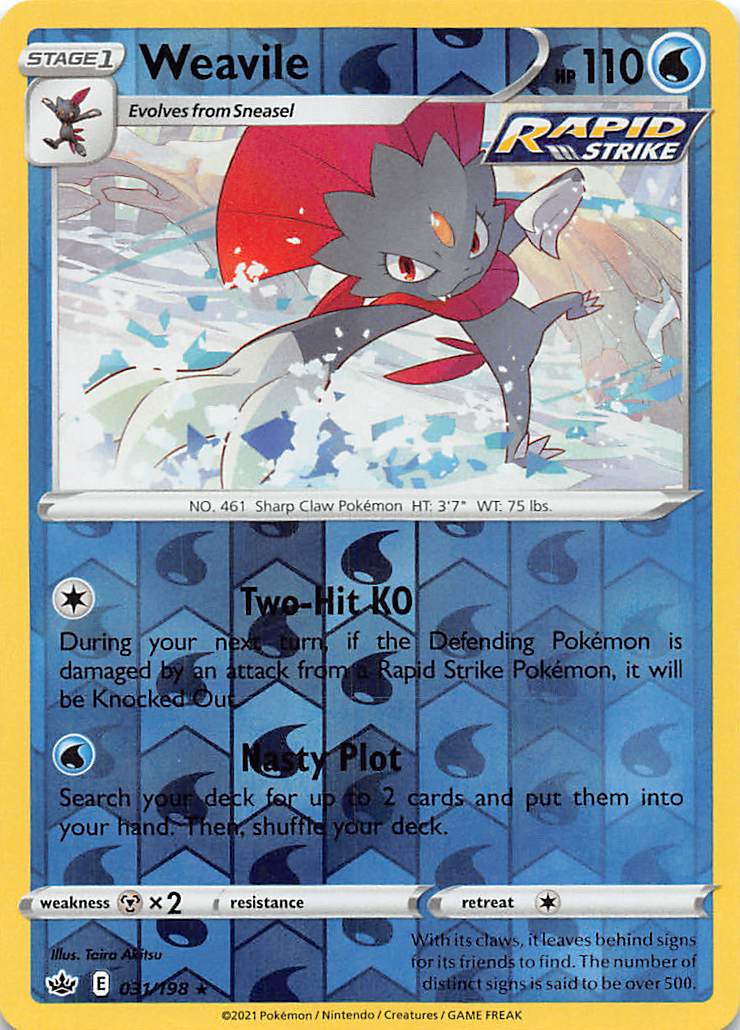 Weavile (031/198) [Sword & Shield: Chilling Reign] | Enigma On Main