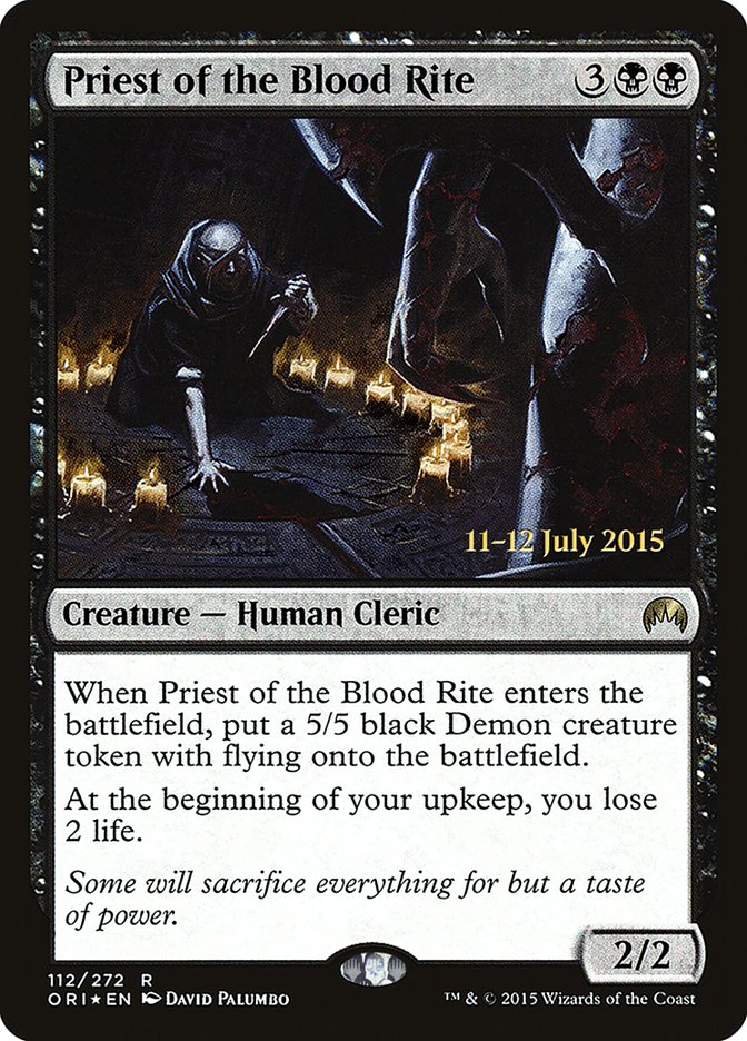 Priest of the Blood Rite [Magic Origins Prerelease Promos] | Enigma On Main