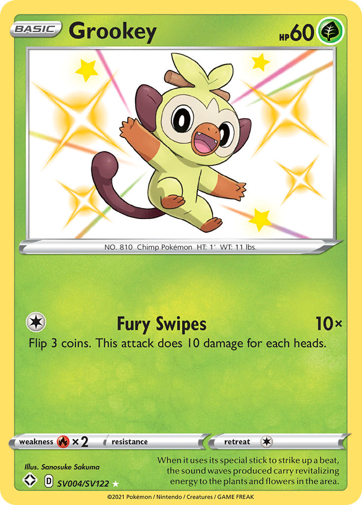 Grookey (SV004/SV122) [Sword & Shield: Shining Fates] | Enigma On Main