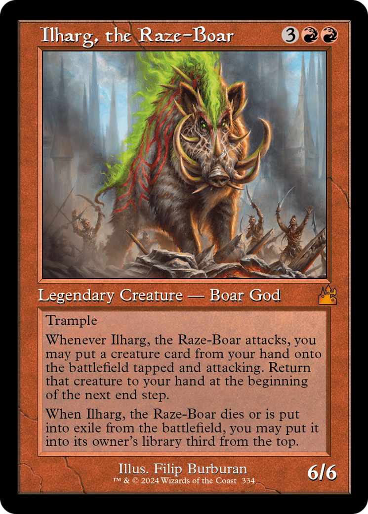 Ilharg, the Raze-Boar (Retro Frame) [Ravnica Remastered] | Enigma On Main