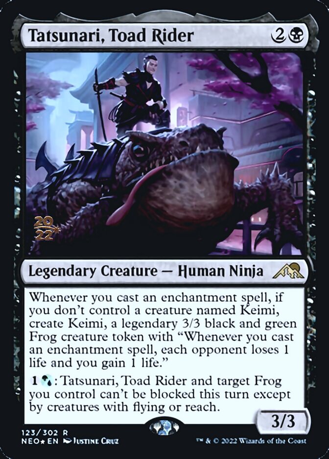 Tatsunari, Toad Rider [Kamigawa: Neon Dynasty Prerelease Promos] | Enigma On Main