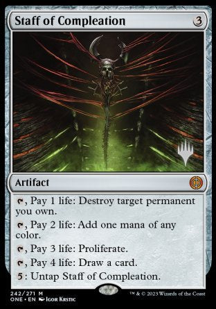 Staff of Compleation (Promo Pack) [Phyrexia: All Will Be One Promos] | Enigma On Main