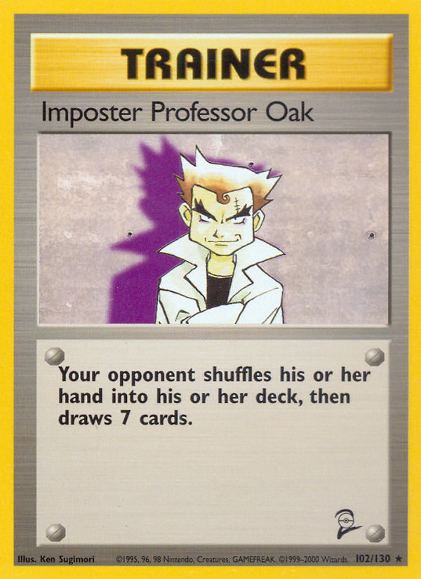 Imposter Professor Oak (102/130) [Base Set 2] | Enigma On Main