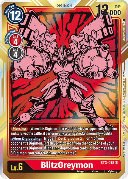 BlitzGreymon [BT3-018] (Alternate Art) [Release Special Booster Ver.1.5] | Enigma On Main