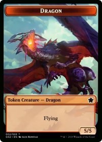 Dragon // Dinosaur Double-Sided Token [Game Night 2019 Tokens] | Enigma On Main