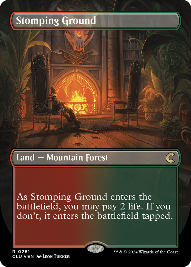 Stomping Ground (Borderless) [Ravnica: Clue Edition] | Enigma On Main