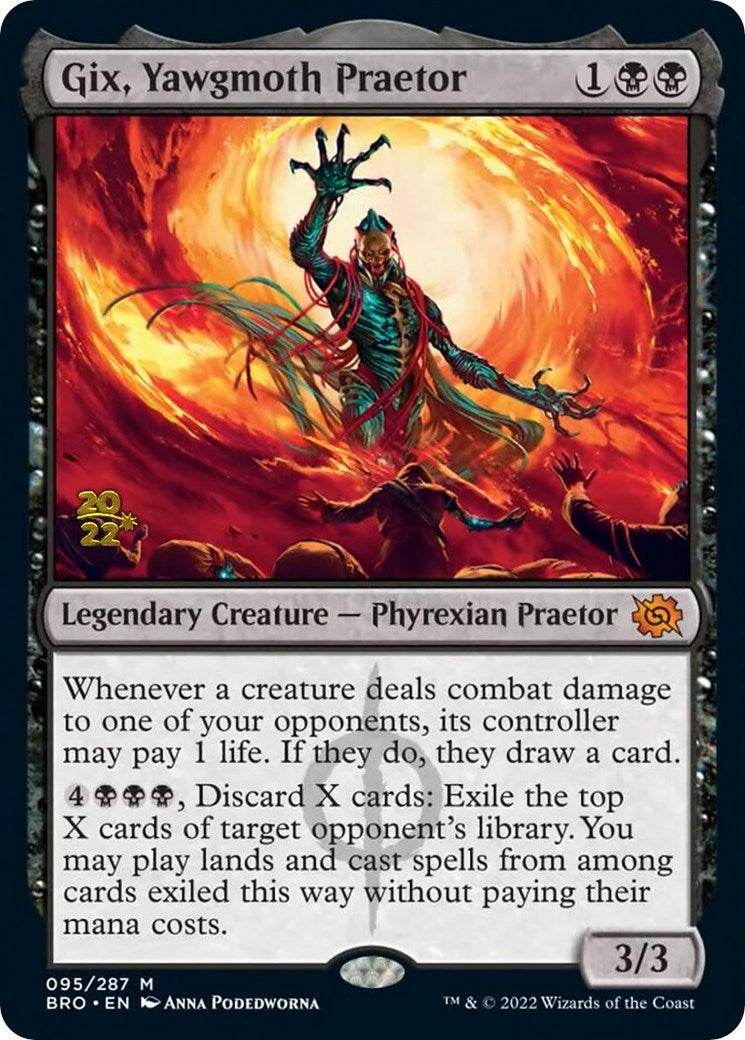 Gix, Yawgmoth Praetor [The Brothers' War: Prerelease Promos] | Enigma On Main