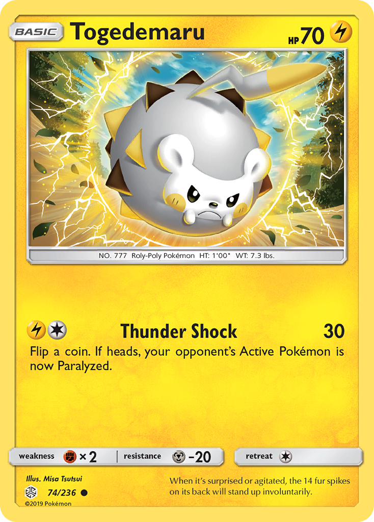 Togedemaru (74/236) [Sun & Moon: Cosmic Eclipse] | Enigma On Main