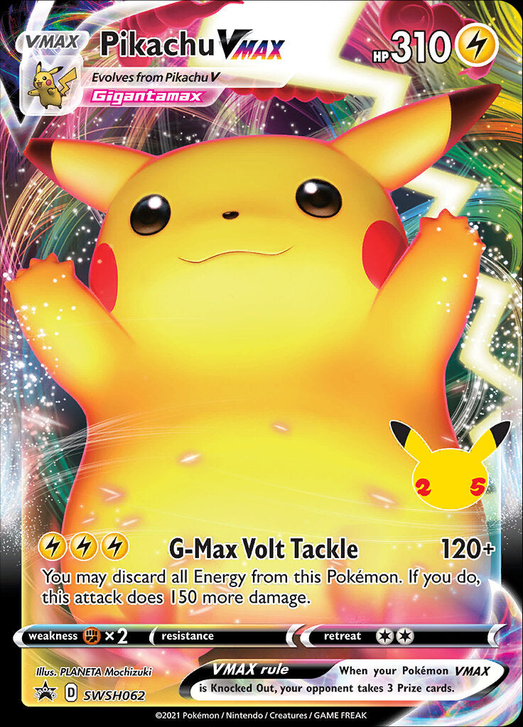 Pikachu VMAX (SWSH062) (Celebrations) [Sword & Shield: Black Star Promos] | Enigma On Main