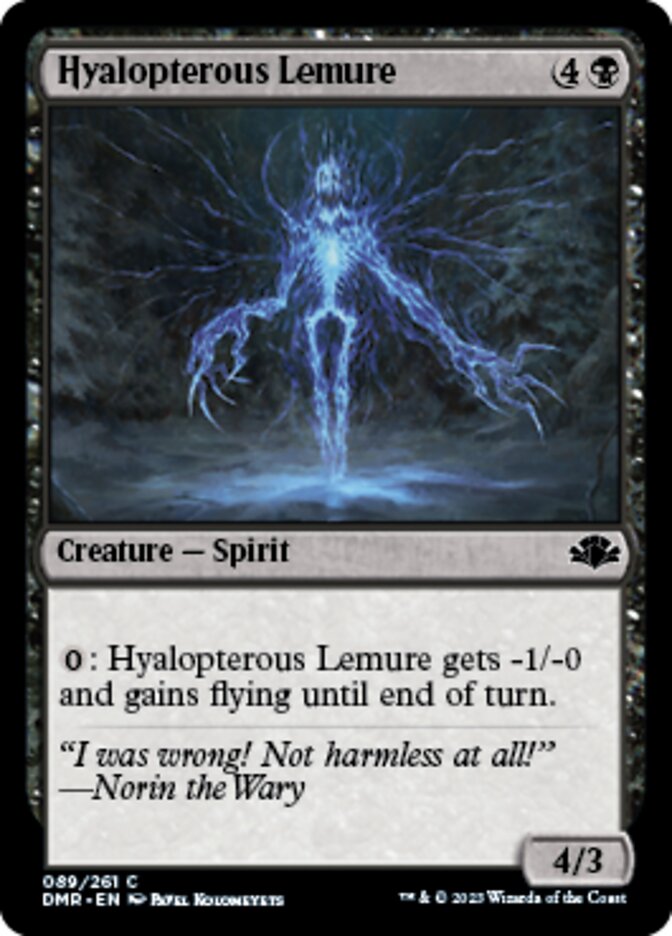 Hyalopterous Lemure [Dominaria Remastered] | Enigma On Main