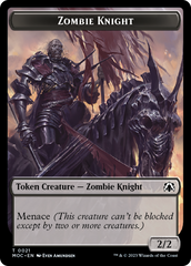 Zombie Knight // Human (6) Double-Sided Token [March of the Machine Commander Tokens] | Enigma On Main