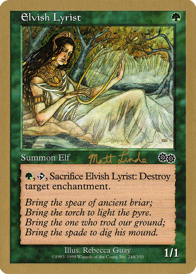 Elvish Lyrist (Matt Linde) [World Championship Decks 1999] | Enigma On Main