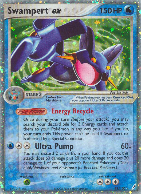 Swampert ex (98/100) [EX: Crystal Guardians] | Enigma On Main