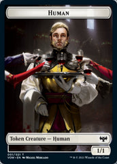 Human (001) // Treasure Double-sided Token [Innistrad: Crimson Vow Tokens] | Enigma On Main