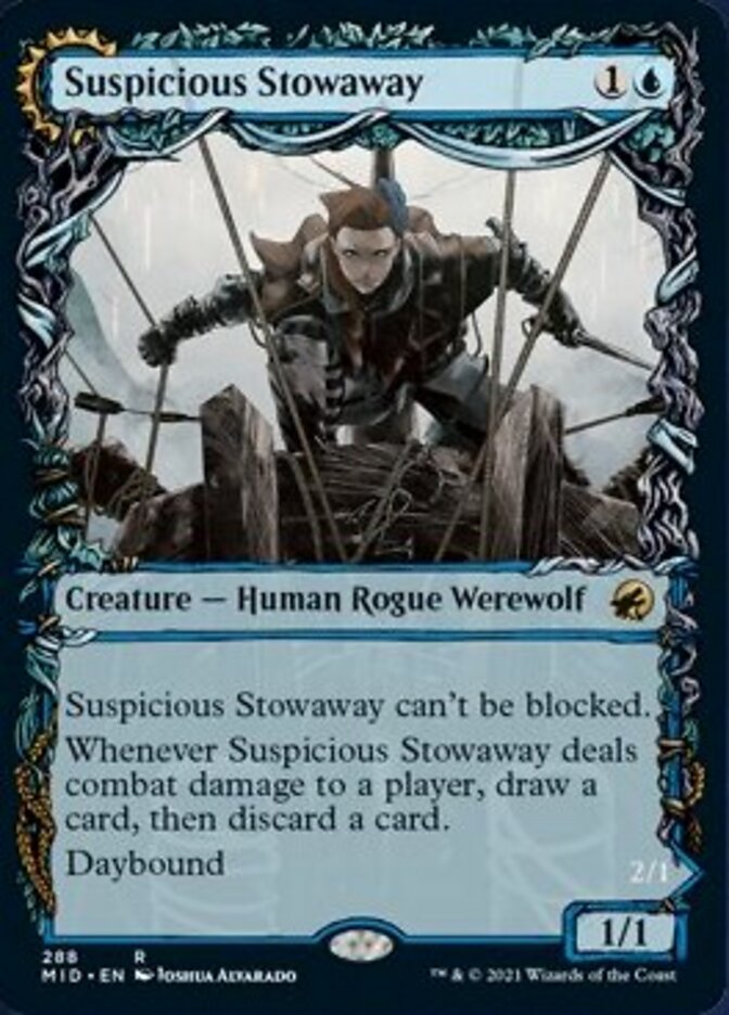 Suspicious Stowaway // Seafaring Werewolf (Showcase Equinox) [Innistrad: Midnight Hunt] | Enigma On Main