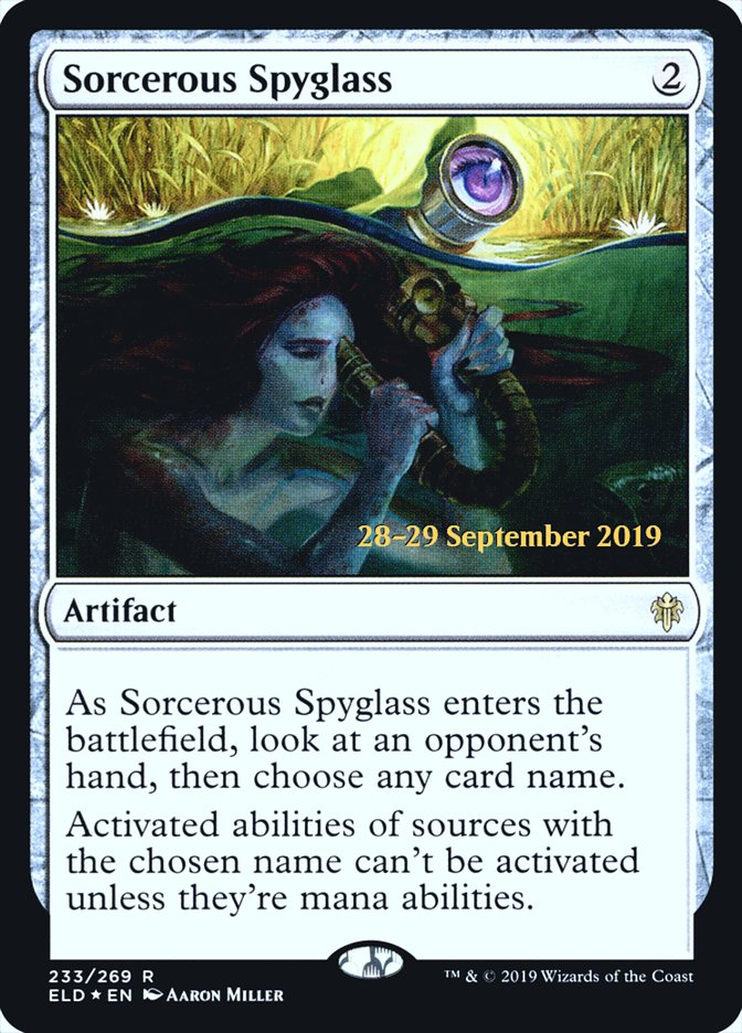 Sorcerous Spyglass  [Throne of Eldraine Prerelease Promos] | Enigma On Main