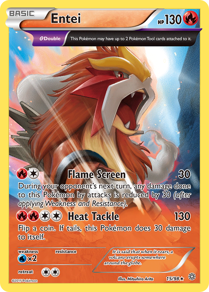 Entei (15/98) [XY: Ancient Origins] | Enigma On Main