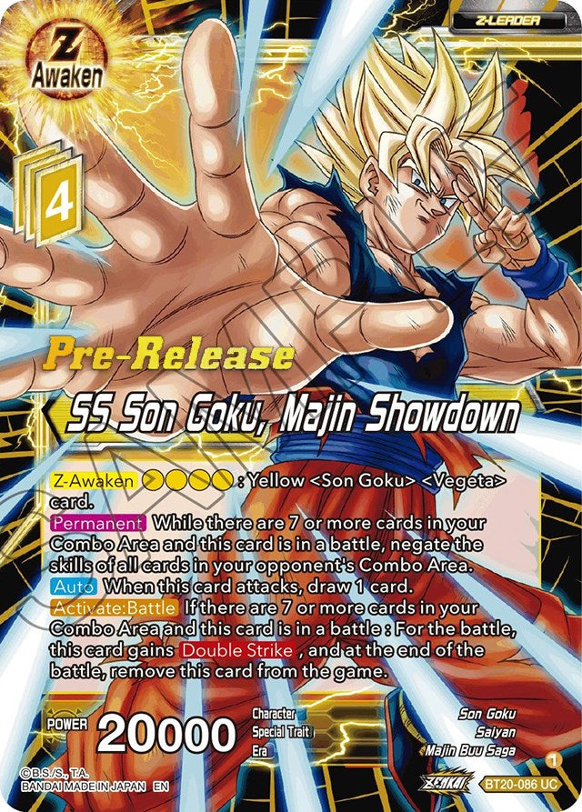 SS Son Goku, Majin Showdown (BT20-086) [Power Absorbed Prerelease Promos] | Enigma On Main