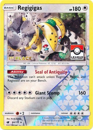 Regigigas (84/111) (League Promo 1st Place) [Sun & Moon: Crimson Invasion] | Enigma On Main