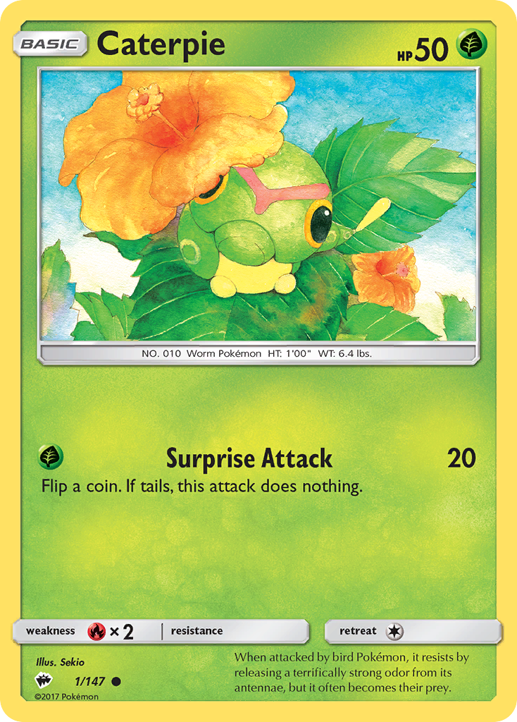 Caterpie (1/147) [Sun & Moon: Burning Shadows] | Enigma On Main