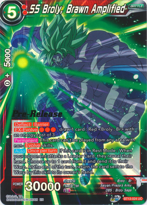 SS Broly, Brawn Amplified (BT13-024) [Supreme Rivalry Prerelease Promos] | Enigma On Main