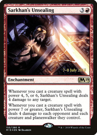 Sarkhan's Unsealing [Core Set 2019 Promos] | Enigma On Main