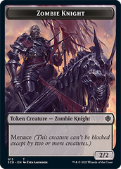 Zombie // Zombie Knight Double-Sided Token [Starter Commander Decks] | Enigma On Main