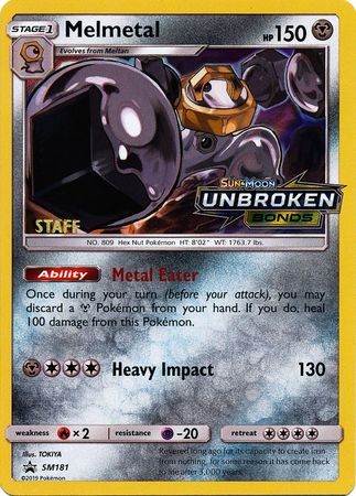 Melmetal (SM181) (Staff Prerelease Promo) [Sun & Moon: Black Star Promos] | Enigma On Main