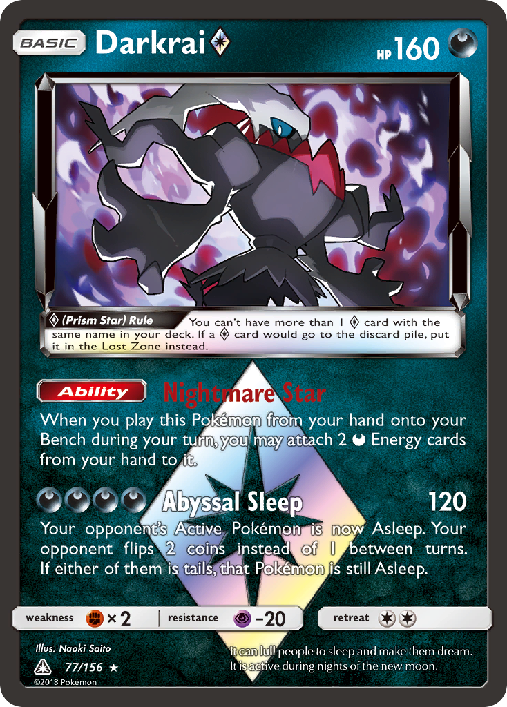 Darkrai (77/156) (Prism Star) [Sun & Moon: Ultra Prism] | Enigma On Main