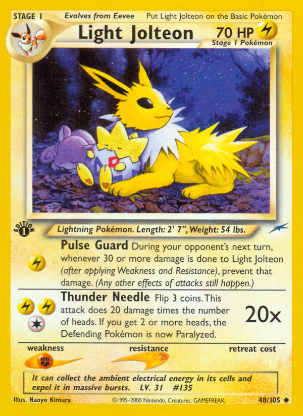 Light Jolteon (48/105) [Neo Destiny 1st Edition] | Enigma On Main