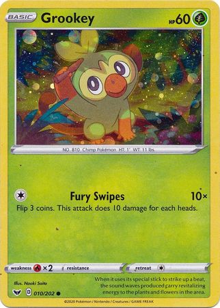 Grookey (010/202) (Cosmos Holo) [Sword & Shield: Base Set] | Enigma On Main