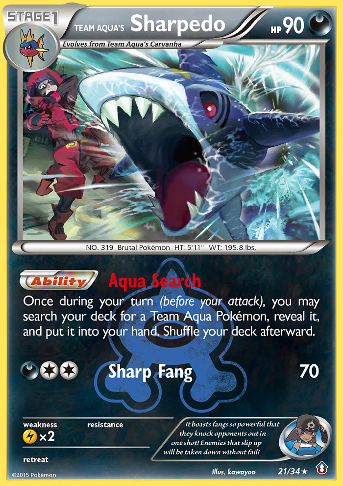 Team Aqua's Sharpedo (21/34) [XY: Double Crisis] | Enigma On Main