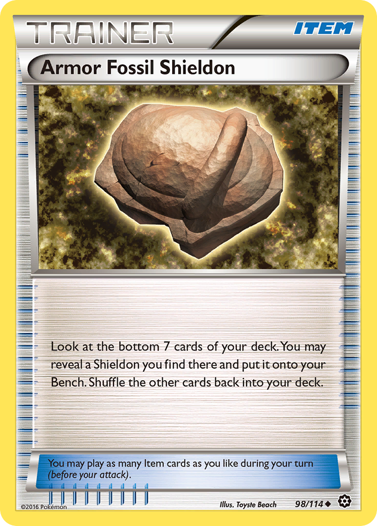 Armor Fossil Shieldon (98/114) [XY: Steam Siege] | Enigma On Main