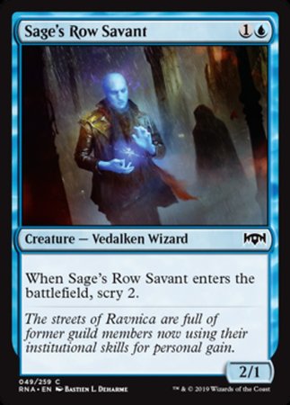 Sage's Row Savant [Ravnica Allegiance] | Enigma On Main