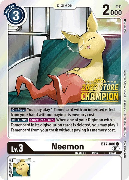 Neemon [BT7-080] (2022 Store Champion) [Next Adventure Promos] | Enigma On Main