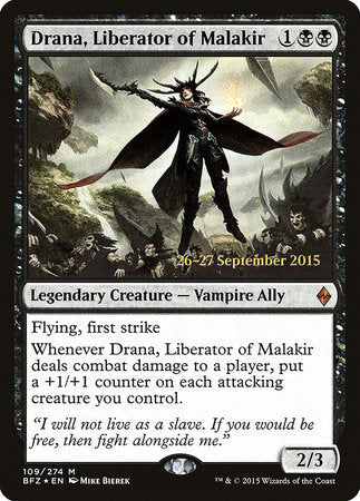 Drana, Liberator of Malakir [Battle for Zendikar Promos] | Enigma On Main