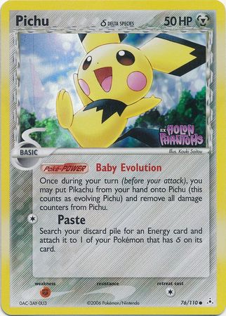 Pichu (76/110) (Delta Species) (Stamped) [EX: Holon Phantoms] | Enigma On Main