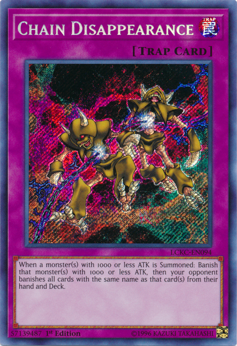 Chain Disappearance [LCKC-EN094] Secret Rare | Enigma On Main