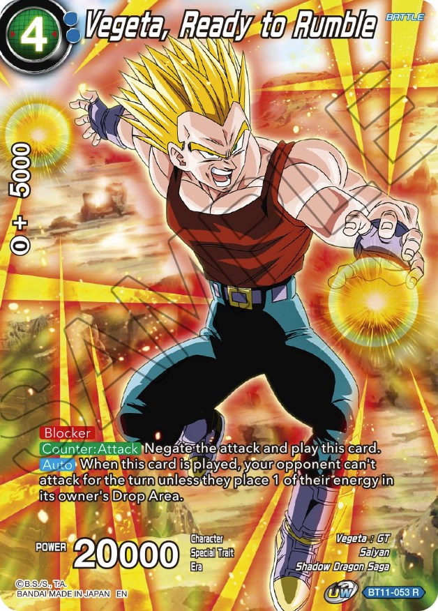 Vegeta, Ready to Rumble (BT11-053) [Theme Selection: History of Vegeta] | Enigma On Main