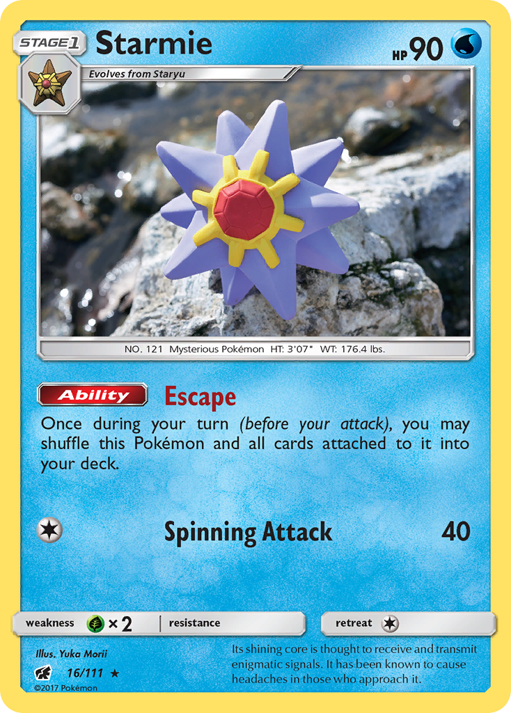 Starmie (16/111) [Sun & Moon: Crimson Invasion] | Enigma On Main