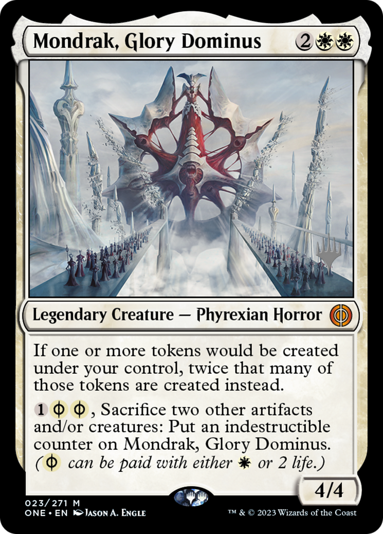 Mondrak, Glory Dominus (Promo Pack) [Phyrexia: All Will Be One Promos] | Enigma On Main
