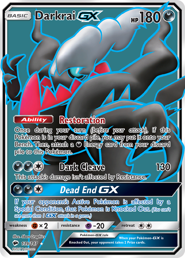 Darkrai GX (139/147) [Sun & Moon: Burning Shadows] | Enigma On Main