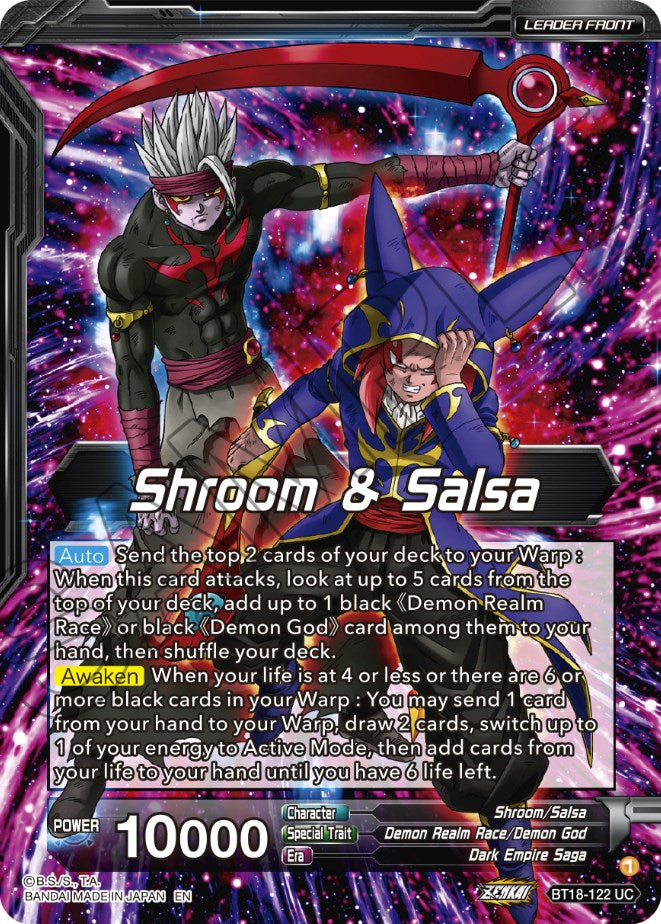 Shroom & Salsa // Demon God Shroom & Salsa, Deadly Genius (BT18-122) [Dawn of the Z-Legends] | Enigma On Main