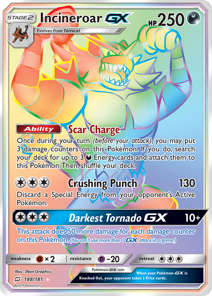 Incineroar GX (188/181) [Sun & Moon: Team Up] | Enigma On Main