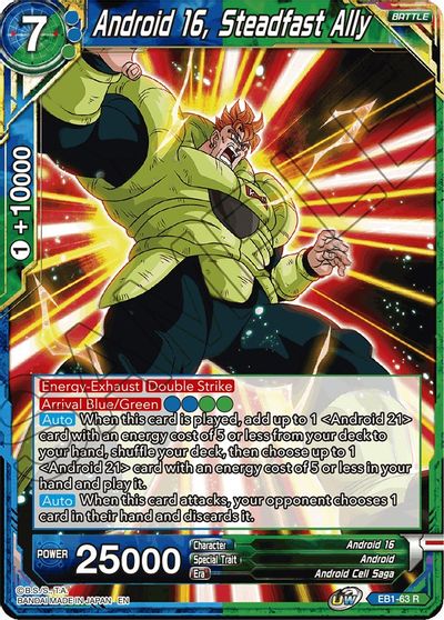 Android 16, Steadfast Ally (EB1-63) [Battle Evolution Booster] | Enigma On Main