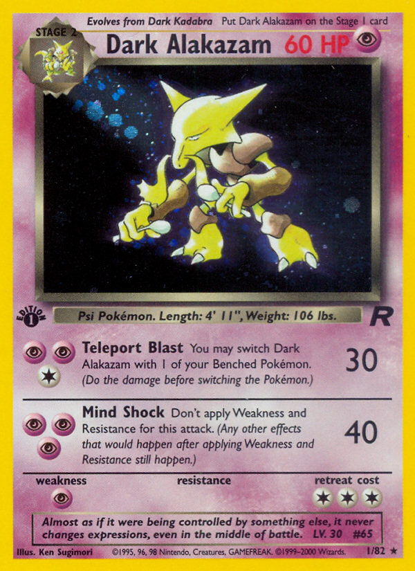 Dark Alakazam (1/82) [Team Rocket 1st Edition] | Enigma On Main