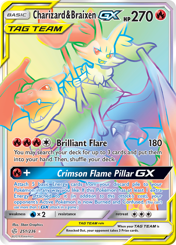 Charizard & Braixen GX (251/236) [Sun & Moon: Cosmic Eclipse] | Enigma On Main