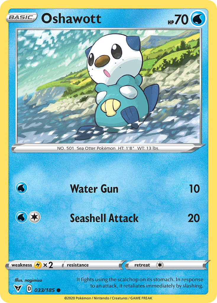 Oshawott (033/185) [Sword & Shield: Vivid Voltage] | Enigma On Main