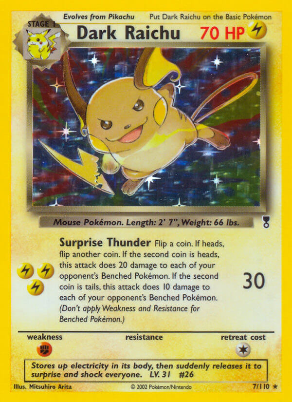 Dark Raichu (7/110) (WotC) (Theme Deck Exclusive) [Legendary Collection] | Enigma On Main