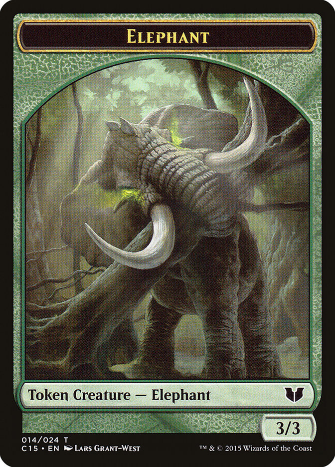 Elephant // Saproling Double-Sided Token [Commander 2015 Tokens] | Enigma On Main